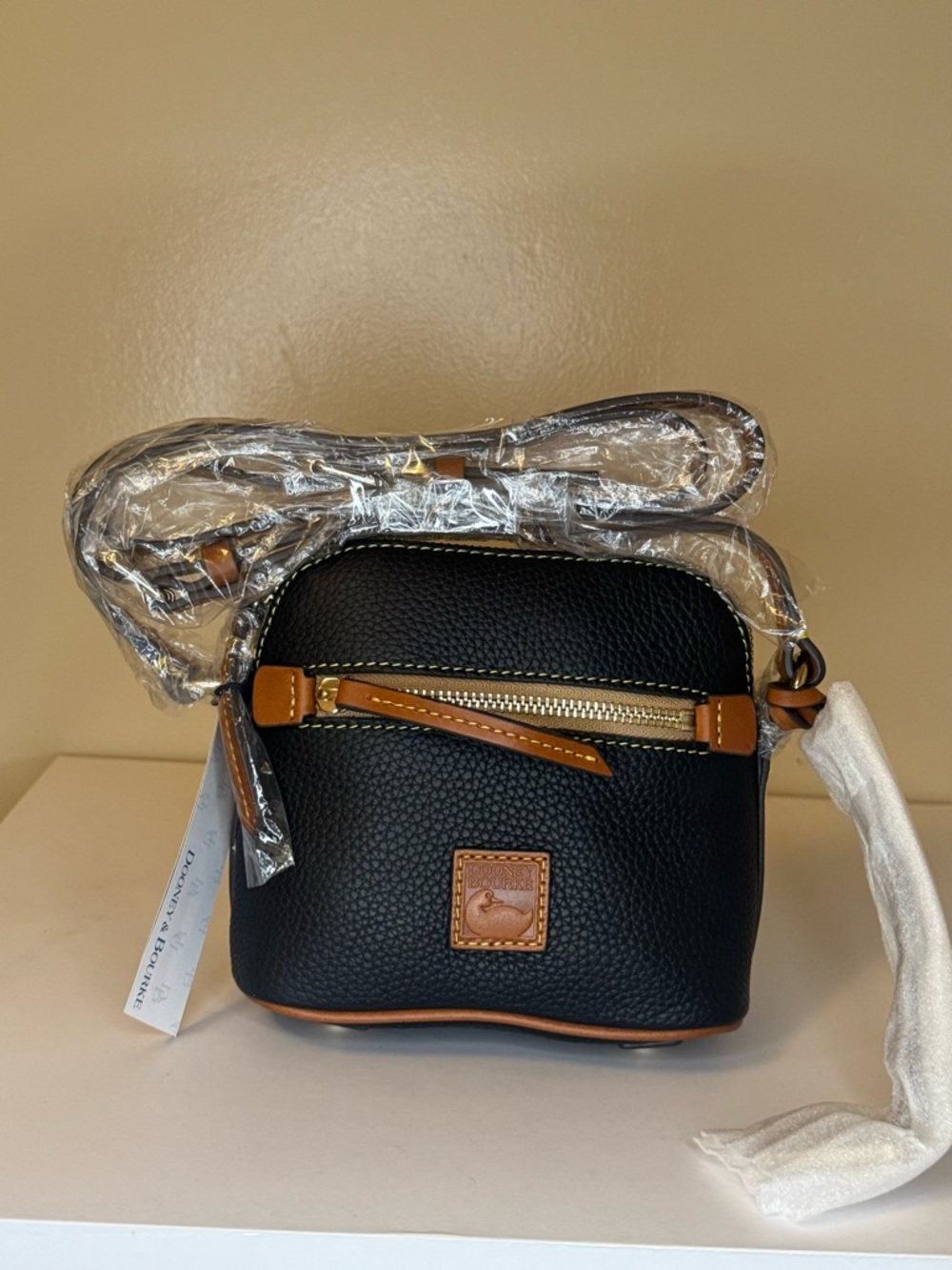 Dooney & Bourke Pebble Grain Leather Domed Crossbody Bag